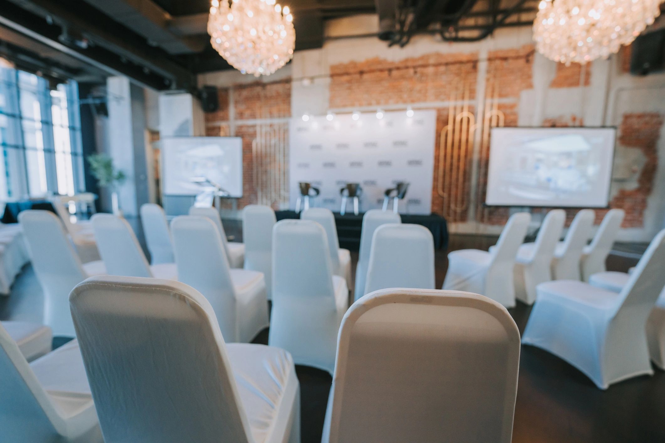 Professional meeting setting representing client communications